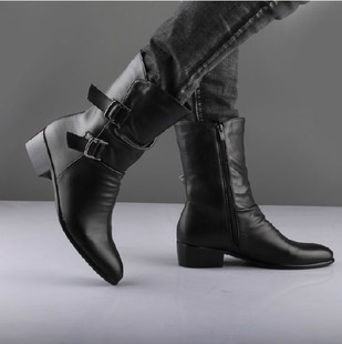  潮流男靴子时尚靴马丁靴新款韩版潮流皮靴英伦牛仔靴棉靴保暖靴男