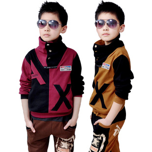  春装童装男童中大童运动套装两件套韩版儿童休闲运动服装春秋