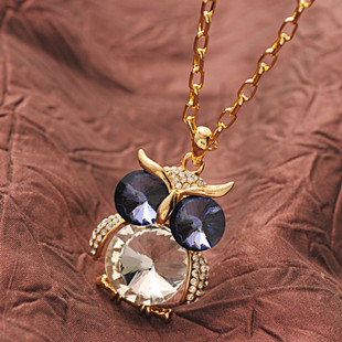 复古精致水晶球状猫头鹰...