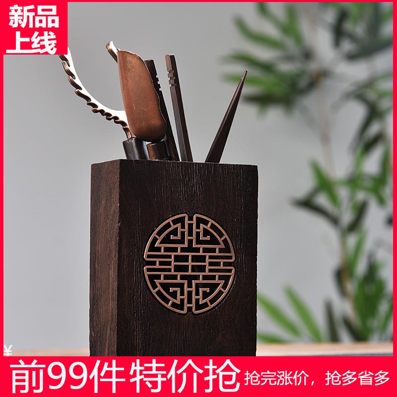 Ebony Liujunzi solid wood Five-piece Retro Pane Kungfu Online tea set Tea ceremony Spare parts Tea Decorationin the Tableware , Tea set , Tea/With zero  category - from Buy2taobao.com to provide professional Taobao agent buy service