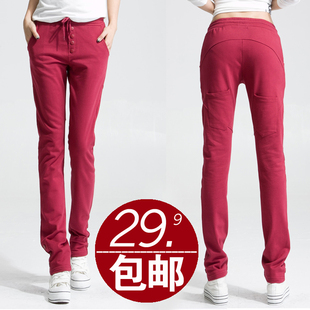  淘折淘券新款女裤卫衣休闲哈伦裤小脚裤韩版运动裤显瘦长裤潮包邮
