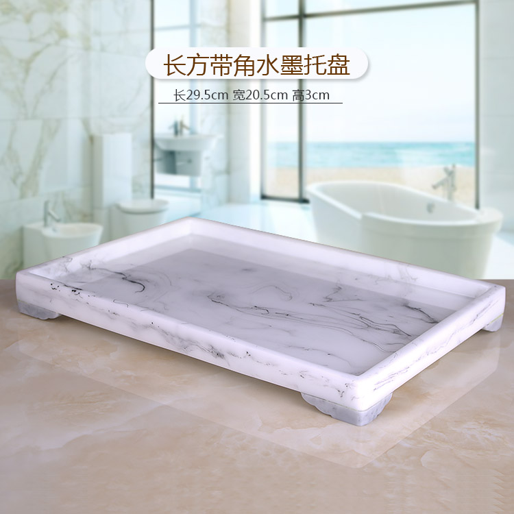 hotel Shower Room European style Solid bathroom suit Tray Size rectangle environmental protection Gravel resin texture of material Trayin the Tableware , Tea set , Tea tray category - from Buy2taobao.com to provide professional Taobao agent buy service