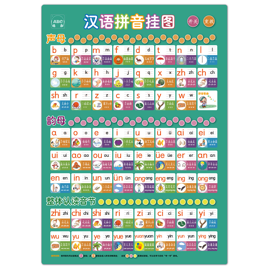 可点读拼音有声挂图儿童认知发声语音宝宝看图识字支持小达人点读在类目 电子词典/电纸书/文化用品, 点读笔中 - 来自Buy2taobao.com提供专业的淘宝代购服务