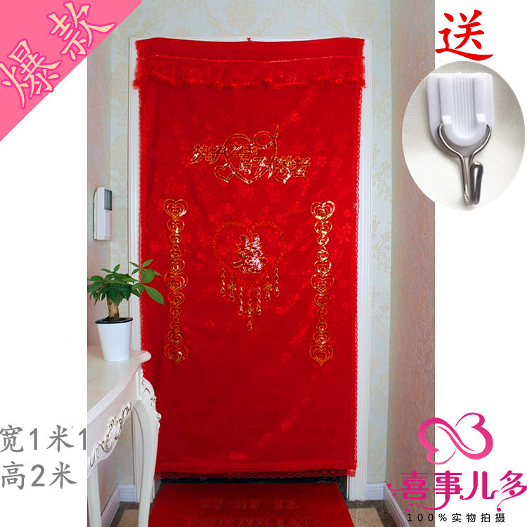 结婚门帘婚房门结婚用的红门帘卧室婚庆中国风结婚喜字门帘浪漫在类目 居家布艺, 窗帘门帘及配件, 门帘中 - 来自Buy2taobao.com提供专业的淘宝代购服务