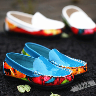  宝歌潮品儿童鞋子韩版童装童鞋秋夏新男童豆豆鞋皮鞋男孩单鞋