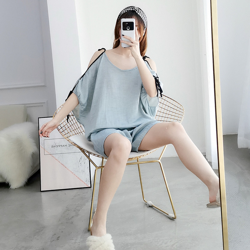 solar system double-deck Cotton cloth pajamas Short sleeved shorts Add fertilizer Large MM200 pregnant woman Home Furnishings summerin the Lingerie/Men's underwear/Tracksuit , Pajamas/Home service package category - from Buy2taobao.com to provide professional Taobao agent buy service