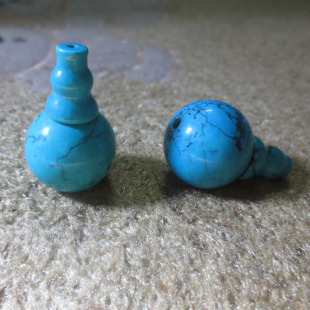  老佛珠配珠8-19mm 散珠 天然绿松石佛头+三通 一套 手珠链子