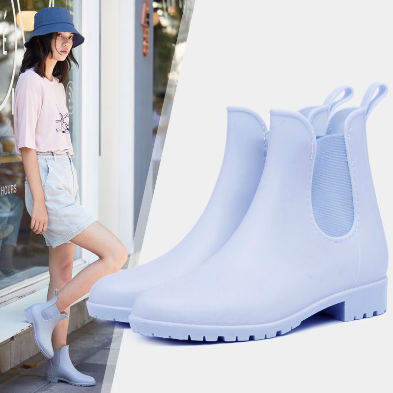 Rain shoes lady the republic of korea lovely Fashionable England Solid rubber adult non-slip Waterproof shoes Boots Short tubein the Women's Shoes, Rain Boots category - from Buy2taobao.com to provide professional Taobao agent buy service