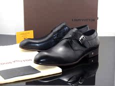 Демисезонные ботинки lv头层牛皮格子男士商务系带皮鞋 低帮男鞋 gucci男皮鞋格子皮鞋 Lv.lily
