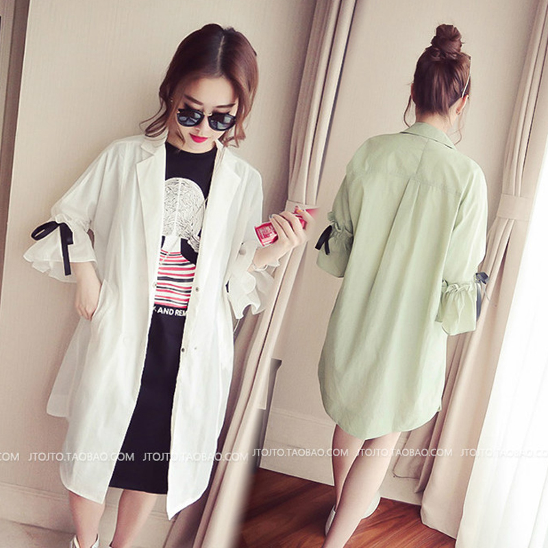 pregnant woman Sunscreen clothes Korean Edition Easy Radiation protection fashion maternity dress coat Cardigan Three Quarter Sleeve Mid length versionin the Maternity/Maternal supplies/Nutrition , Maternity , Coat/Windbreaker category - from Buy2taobao.com to provide professional Taobao agent buy service