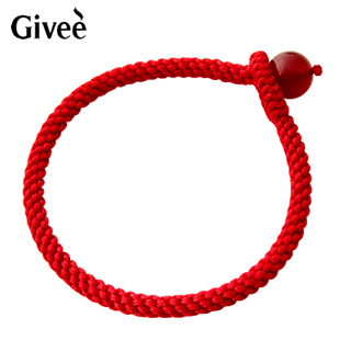  蛇本命年红绳 手链 女 男 韩版玛瑙水晶转运珠 情侣编织红绳手链