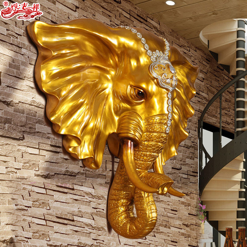 auspicious elephant Wall decoration Pendant European style originality Home a living room Entrance Shelf bar animal ornamentin the Home accessories , Mural category - from Buy2taobao.com to provide professional Taobao agent buy service