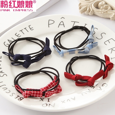 韩版小饰品头绳发绳皮套蝴蝶结手工打结发圈扎头发橡皮筋头饰发饰