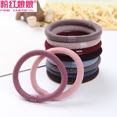 韩版小饰品 强拉不断打底基础发圈扎发绳植绒橡皮筋头饰发饰头绳