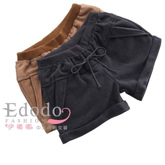 <em>胖妹妹加肥加大</em>靴裤<em>短裤</em>女<em>冬</em>款加厚大码裤子外