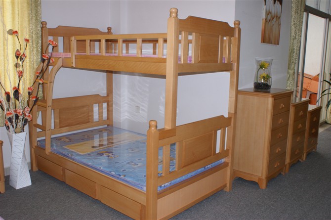 实木双层床 子母床 高低床 实木床 榉木双层床 ff902