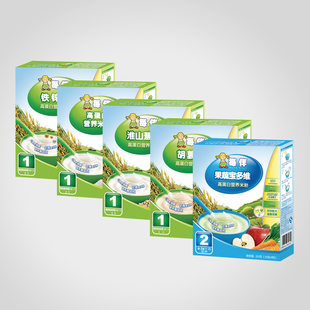  每伴高蛋白营养米粉  婴幼儿童辅食米糊 米粥 奶伴侣 5盒5口味