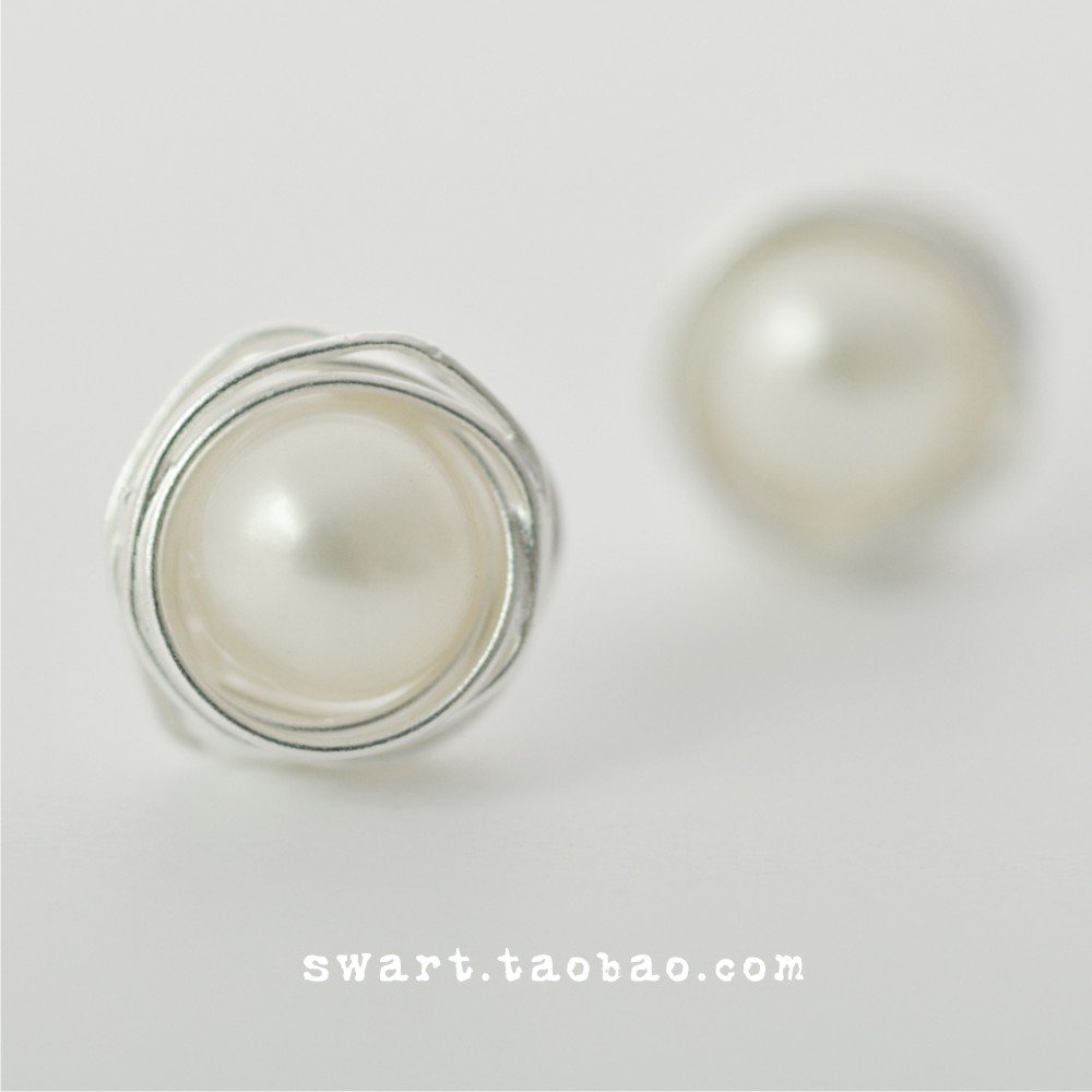 正品打折饰悟925纯银耳饰紫晶沙圆耳钉环\/韩版