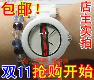  GUCCI/古驰手表 时尚陶瓷女表 纯白色陶瓷表 女士手表 简约款式