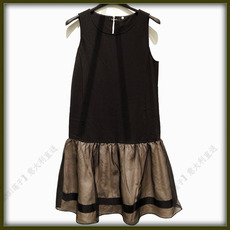 Женское платье 莲子代购max & co 2013秋冬裙摆拼接无袖打底连身裙连衣裙