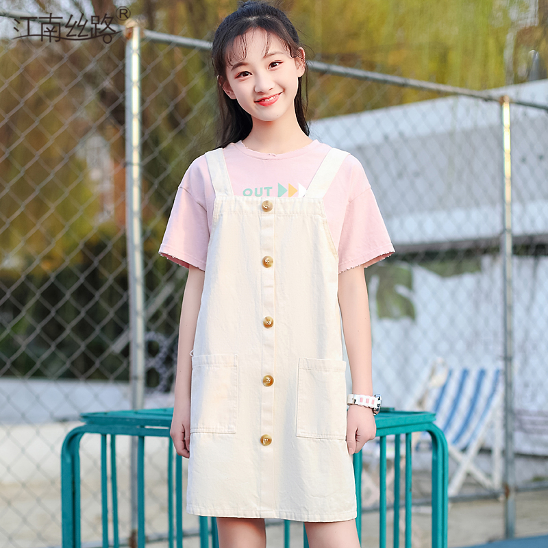 中学生背带裙女2019新款初中生夏装少女韩版学院风高中生连衣裙潮|ruв категории Женская одежда, платье - от Buy2taobao.com для оказания профессиональной услуги покупки агента Taobao