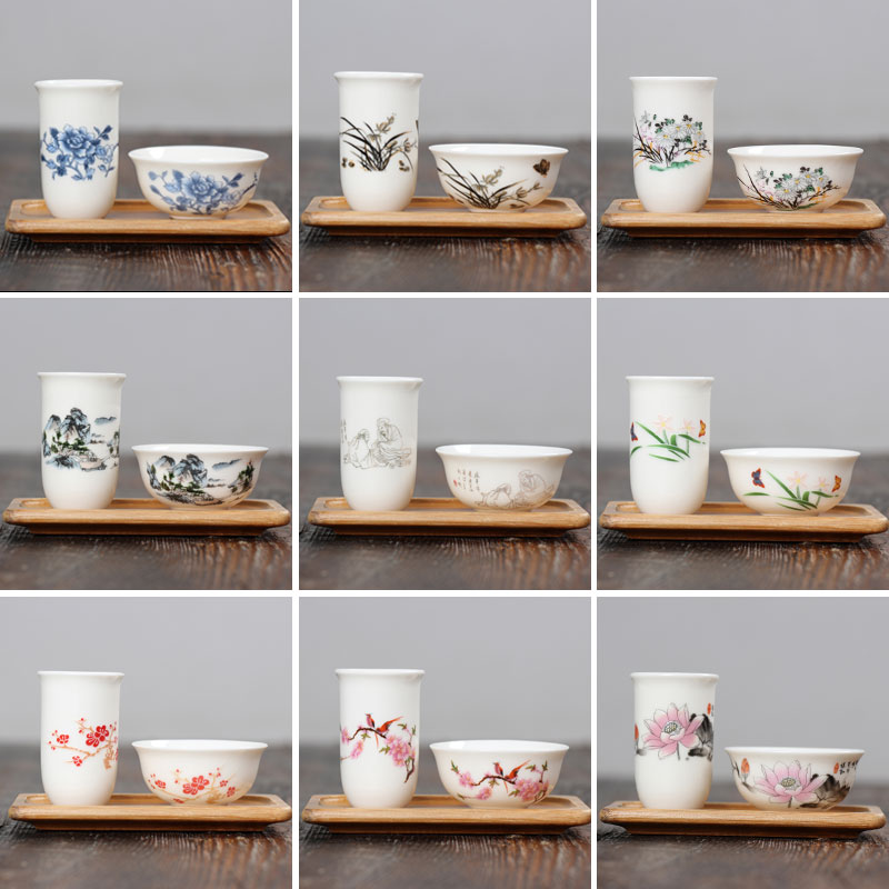 闻香杯 品茗杯 可定制茶艺表演配件功夫茶具杯具 陶瓷小茶杯|msdalam kategori pinggan mangkuk, set teh, cawan aroma - dari Buy2taobao.com untuk memberikan perkhidmatan ejen Taobao profesional membeli