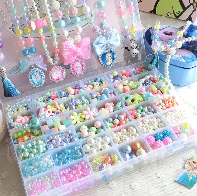 兒童手工串珠益智玩具女孩飾品制作小孩手鏈項鏈diy材料包穿珠子在類目 玩具/童車/益智/積木/模型, 手工製作/創意DIY, 手工串珠/穿珠/首飾編織中 - 來自Buy2taobao.com提供專業的淘寶代購服務