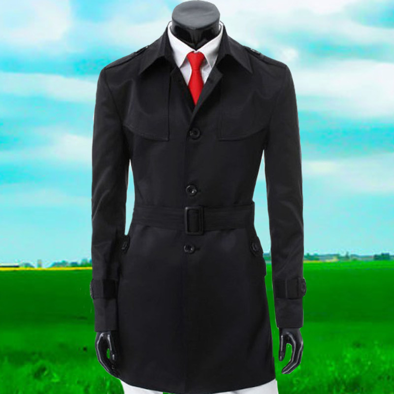 <em>天猫</em>商城男士<em>风衣</em>中<em>长款</em>2013秋冬最新款韩版