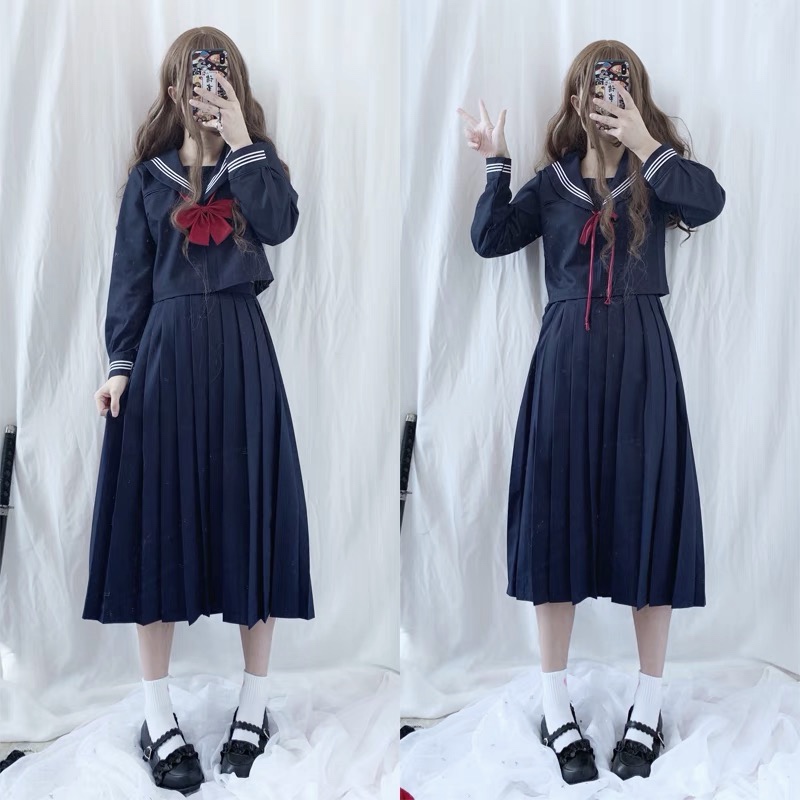 学生制服日制襟线海军服COS暗黑水手服上衣长裙不良套装女暗黑系在类目 女装/女士精品, 套装/学生校服/工作制服, 学生校服中 - 来自Buy2taobao.com提供专业的淘宝代购服务