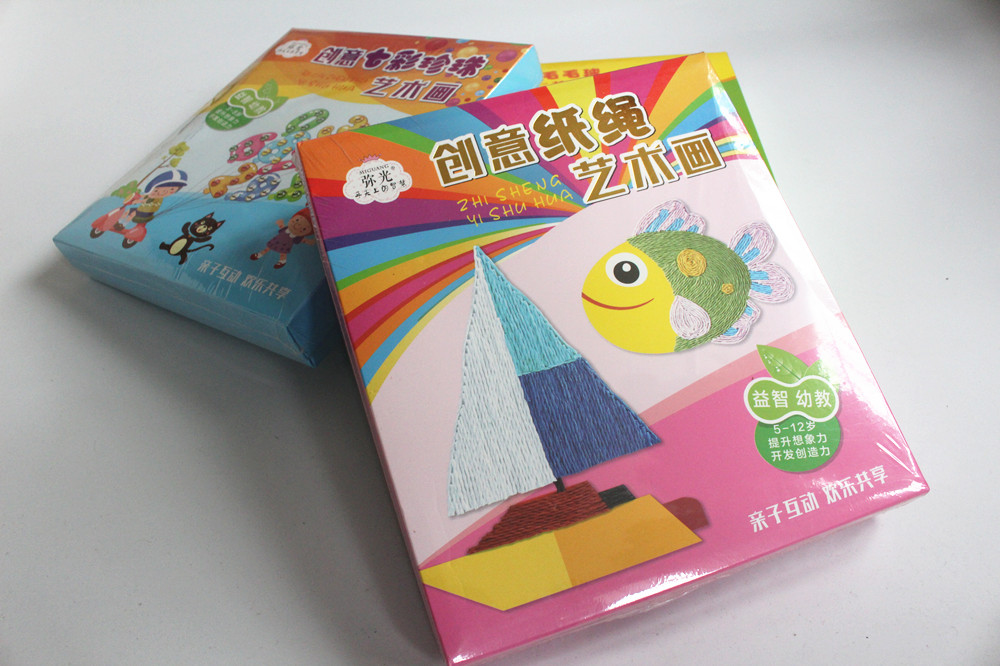 创意艺术画幼儿园学生diy七色珍珠画毛毛球画纸绳画盒装套装包邮|msdalam kategori Aksesori rumah, lukisan hiasan, DIY/Lukisan digital - dari Buy2taobao.com untuk memberikan perkhidmatan ejen Taobao profesional membeli