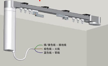 杜亚电动窗帘轨道电机遥控自动开合升降帘轨道导轨成品及配件包邮-淘宝网