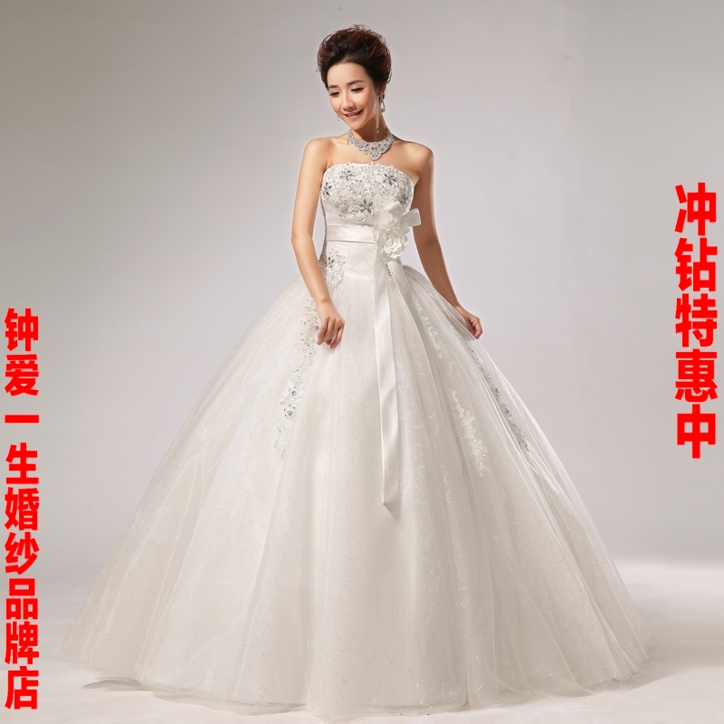 2013 春夏款抹胸 亮闪齐地蓬蓬绑带 新娘 婚纱礼服长裙 2013 春夏款抹胸 亮闪齐地蓬蓬绑带 新娘 婚纱礼服长裙
