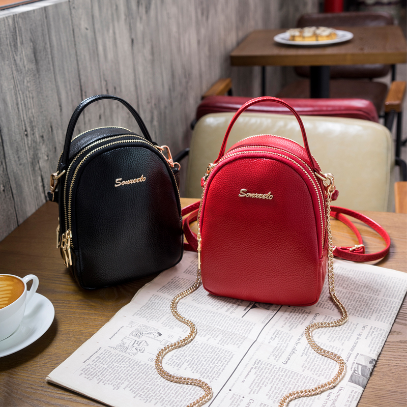 Mobile phone bag Messenger packet 2019 new pattern Han Chao Soft leather chain The single shoulder bag Versatile portable Mini coin pursein the Leather/Lady bags/Men's bag, Phone package category - from Buy2taobao.com to provide professional Taobao agent buy service