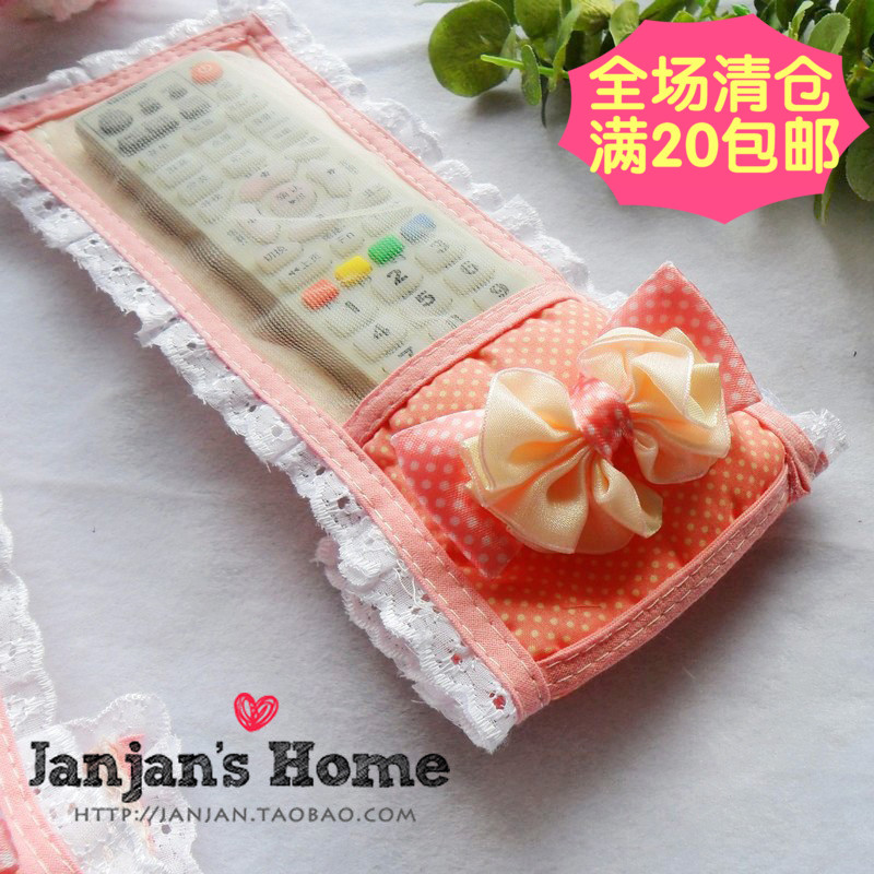遥控器保护套 蕾丝布艺遥控器套/遥控器罩浪漫粉色蝴蝶结遥控器袋在类目 居家布艺, 防尘保护罩, 遥控器套中 - 来自Buy2taobao.com提供专业的淘宝代购服务