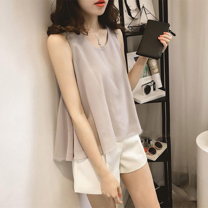 Fat sister camisole vest Summer wear have cash less than that is registered in the accounts mm Chiffon shirt Easy Large Sleeveless blouse 200 Jinin the Women's clothing/Boutique , Large size women category - from Buy2taobao.com to provide professional Taobao agent buy service