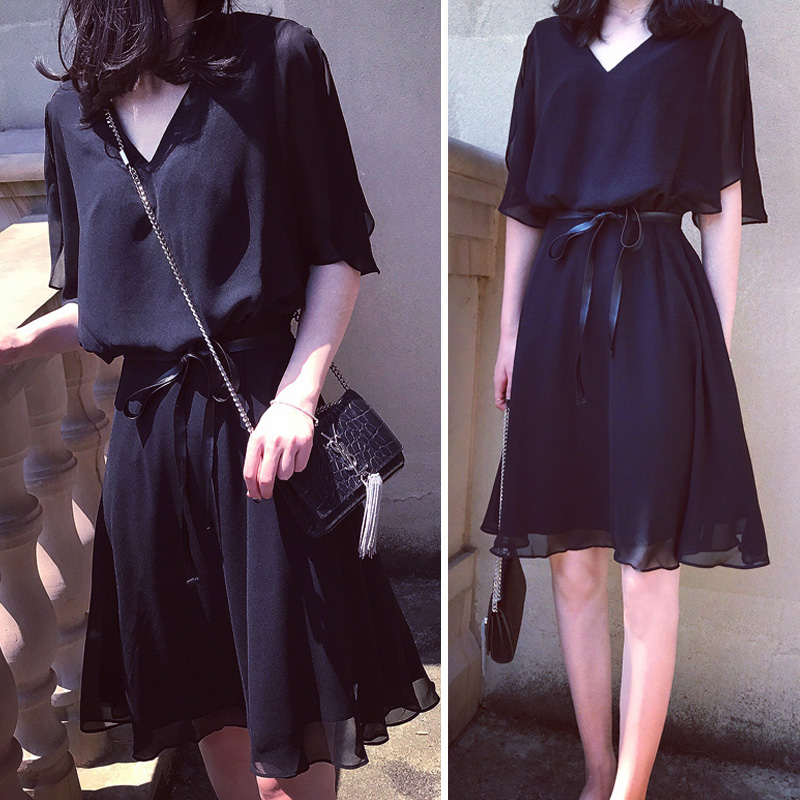 2019 new pattern Little Paige Middle-skirt MM Large Belly Show thin Chiffon Dressin the Women's clothing/Boutique , Large size women category - from Buy2taobao.com to provide professional Taobao agent buy service