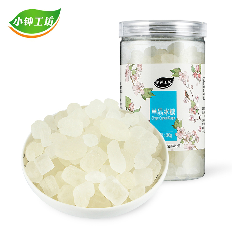 小钟工坊 单晶冰糖600g*2罐 老冰糖罐装非黄冰糖甘蔗小粒白冰糖块|ruв категории зерно риса/север и Юг сухих грузов/приправы, приправы/джем/салат, повседневной специй, сахар - от Buy2taobao.com для оказания профессиональной услуги покупки агента Taobao