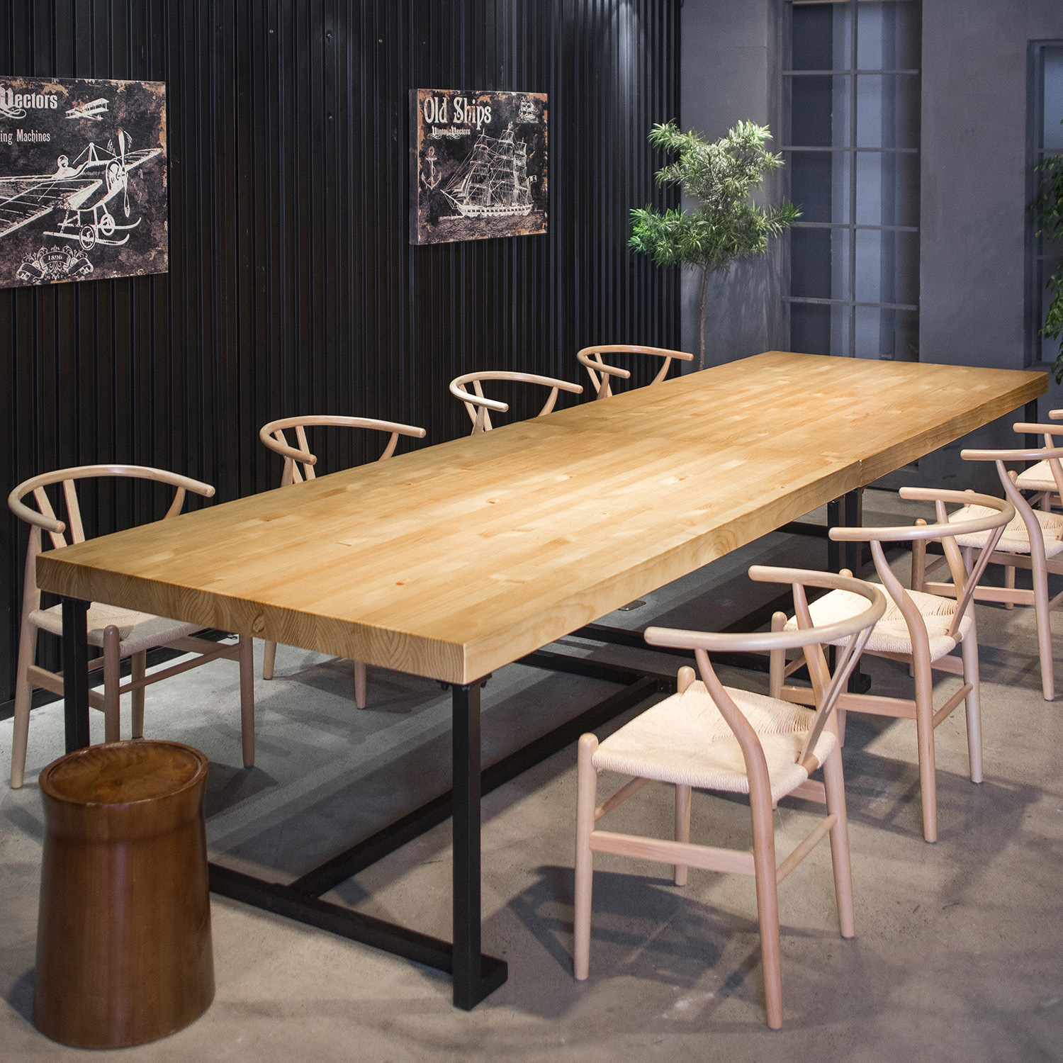 简约现代铁艺实木办公桌组合公司职员长条会议桌办公室员工桌定制|msdalam kategori Perniagaan/perabot pejabat, perabot pejabat, meja, meja komputer pejabat - dari Buy2taobao.com untuk memberikan perkhidmatan ejen Taobao profesional membeli