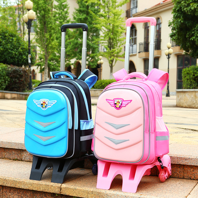 拉杆书包男孩6-12周岁 小学生女孩拖杆书包1-3-5年级大号防水免洗