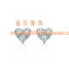 Tiffany新款三石桃心耳钉
