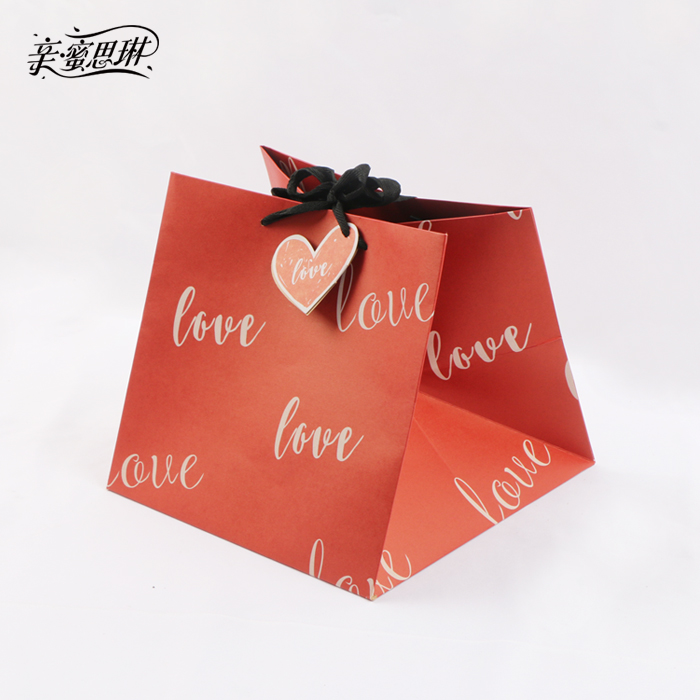 亲蜜思琳创意包装袋 花盒花束手提袋 礼品包装红色爱心手提袋创意在类目 节庆用品/礼品, 糖盒/糖盒配件中 - 来自Buy2taobao.com提供专业的淘宝代购服务
