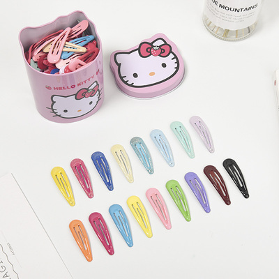 儿童发饰网红水滴发夹少女头饰BB夹糖果色可爱刘海夹基础女童边夹