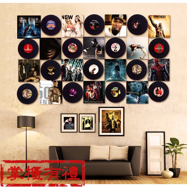 12 Vinyl decorate Record LP bar Cafe indoor Wall decoration Retro Reminiscence simulation Record Decorative wallin the Home accessories , Mural category - from Buy2taobao.com to provide professional Taobao agent buy service