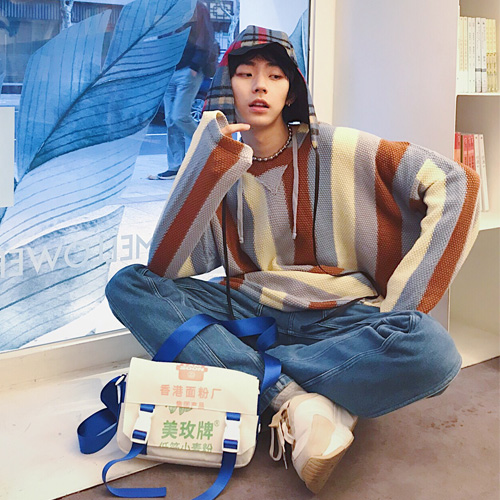 原创国潮镜子动物园MIRRORZOO面粉袋再造斜挎包邮差包男包女包|ruв категории Сумки, Г - жа сумки - от Buy2taobao.com для оказания профессиональной услуги покупки агента Taobao