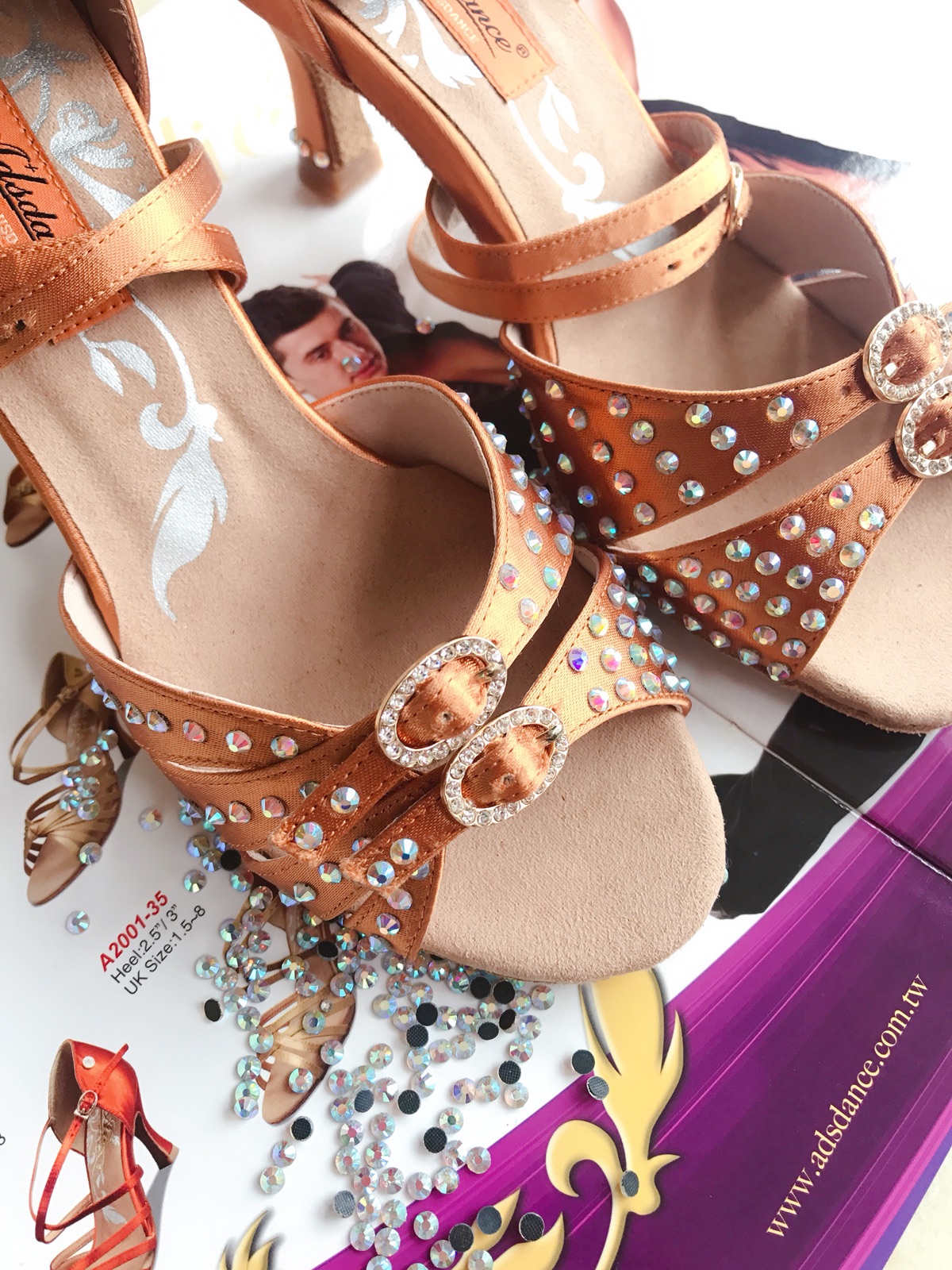 quality goods direct deal Britain ADS Dancing shoes lady Latin shoes Imported waterproof Satin LA176in the Sports/Yoga/Fitness/Fans supplies , Dance/Aerobics/Gymnastics , Latin , Latin shoes category - from Buy2taobao.com to provide professional Taobao agent buy service