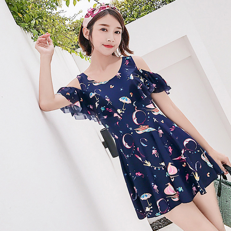 泳衣女保守显瘦连体裙式平角裤修身大码时尚聚拢少女士保守游泳衣在类目 运动/瑜伽/健身/球迷用品, 游泳, 分体泳衣中 - 来自Buy2taobao.com提供专业的淘宝代购服务