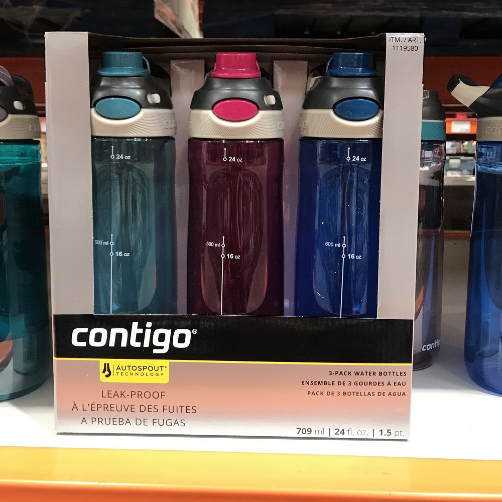 加拿大发货 contigo康迪克成人运动水杯套装709mlx3个