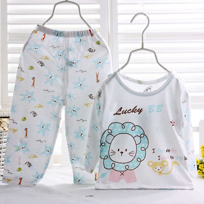 批发福安贝贝空调宝宝竹纤维内衣套装 童装 夏季套装婴时尚二件套