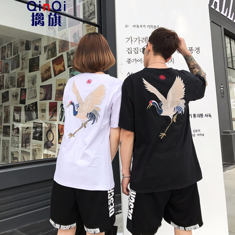 擒旗 短袖T恤男2019夏季薄款情侣装中国风印花刺绣T恤男青少年宽|ruв категории плесень играть/Аниме/вокруг/cos/настольные игры, Косплей одежды/реквизит/услуги, Косплей мужской одежды - от Buy2taobao.com для оказания профессиональной услуги покупки агента Taobao