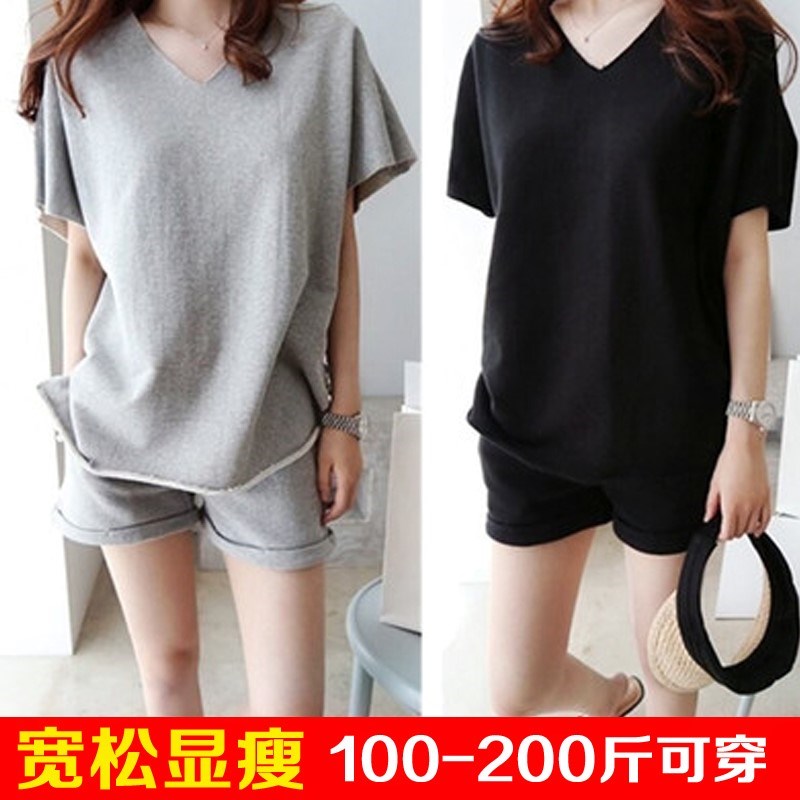 加肥加大码女装200斤胖mm女夏短裤套装宽松显瘦休闲运动服两件套在类目 女装/女士精品, 大码女装中 - 来自Buy2taobao.com提供专业的淘宝代购服务